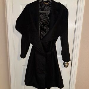 Diane Von Furstenberg Black Trench Coatciat